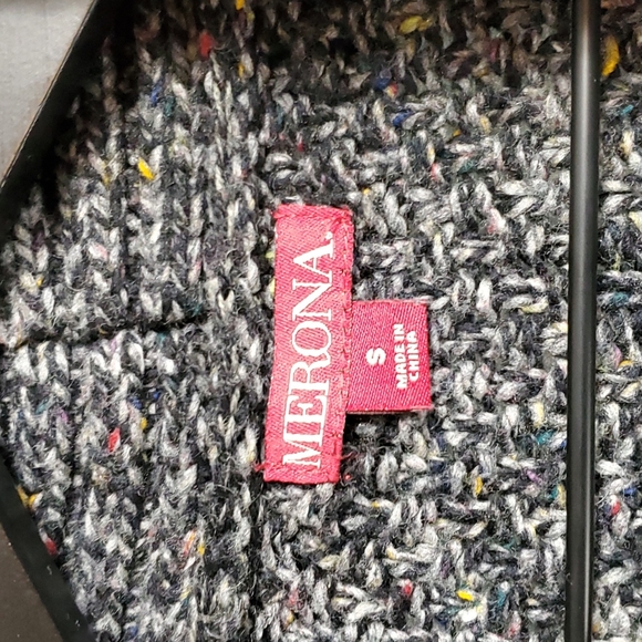 5/$30 🎀 Merona | Gray Marled Knit Wool Blend Chunky Cardigan Sweater Jacket - Picture 2 of 10